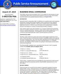 KnowBe4 Warns U.S. of Business Email Compromise Scam